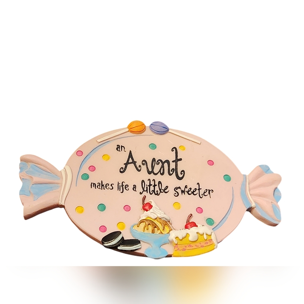 "An Aunt Makes Life a Little Sweeter" Plaque - Perfect Gift for Aunts! -New